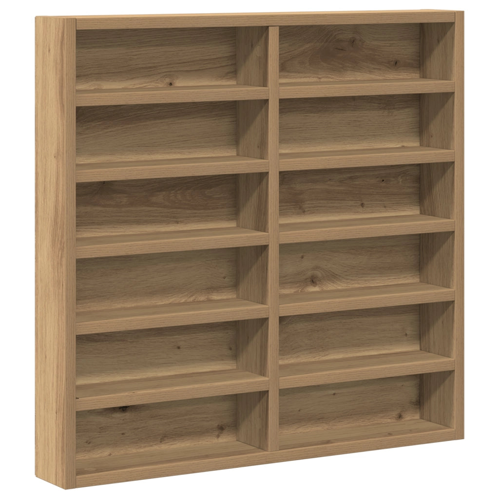 Cabinet Vitrine  in Rovere Artigianale 60x8,5x58 cm in Legno Ingegnerizzato
