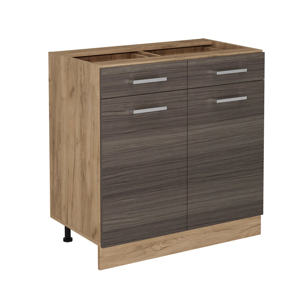 Vicco Mobiletto base per cucina Grigio nobile 80 cm senza piano di lavoro