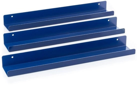 Sostegno per Dischi in Vinile – 3 Sostegni in Metallo – Mostra le Tue Preferite al Muro – Questo Sostegno per Dischi in Vinile si Adatta a Tutti i Dischi (Blu)