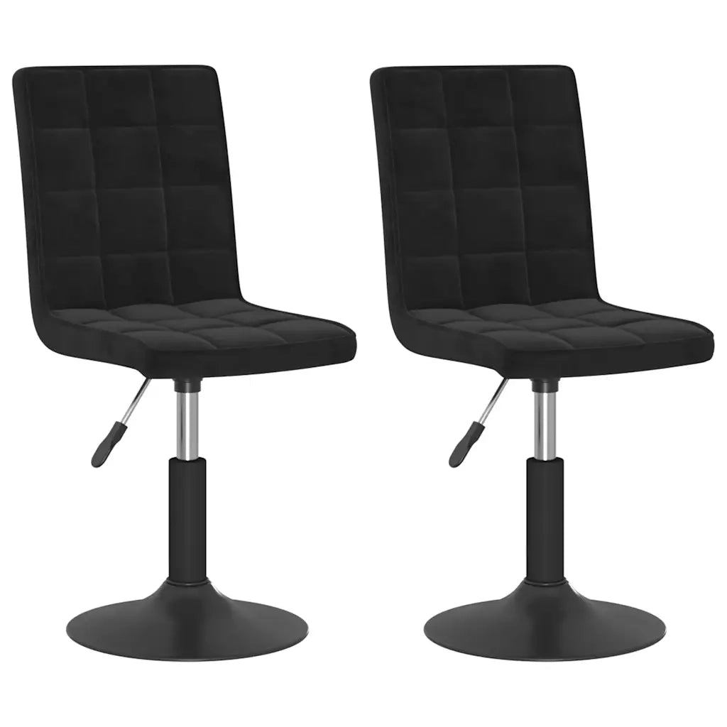 Sedie da Pranzo Girevoli 2 pz Nere in Vellutocod mxl 95514