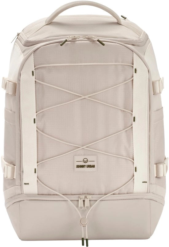Borsa da viaggio per uomo e donna beige - Jack - Borsa da viaggio per viaggi, tempo libero e sport - Borsa da viaggio con molti compartimenti - Porta laptop 16 pollici & cinghia da trasporto - Impermeabile