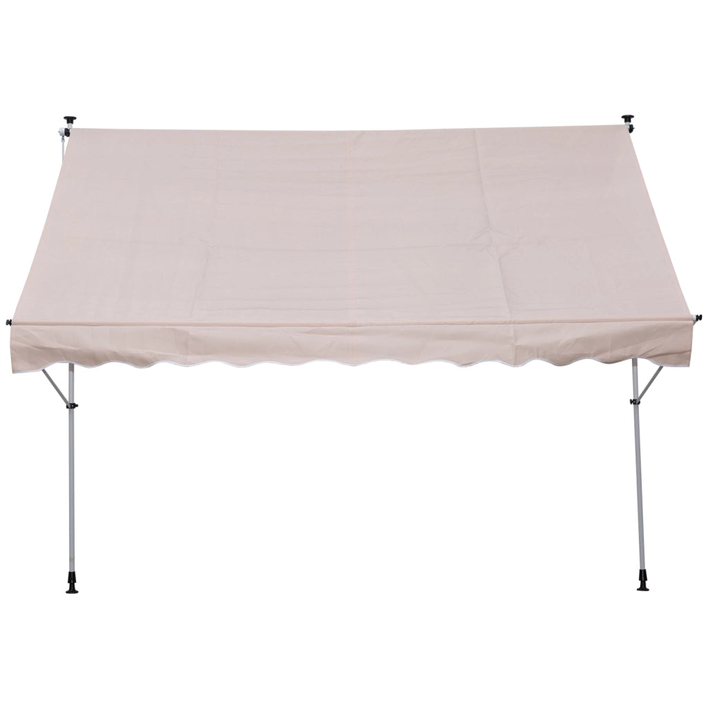 Tendone da balcone a bracci regolabile con manovella ¨C zephmum ¨C 150cm crema