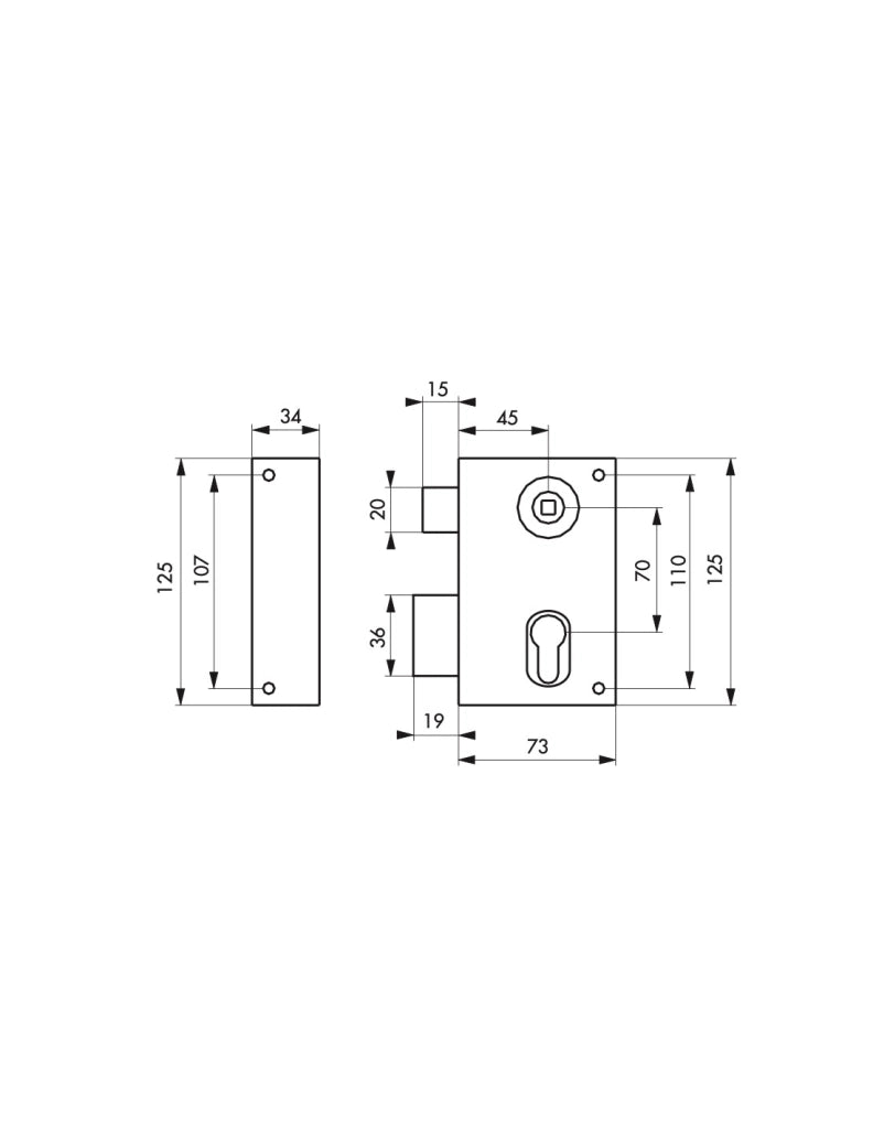 Cassa serratura CP 73 x 125 mm, sinistra – THIRARD