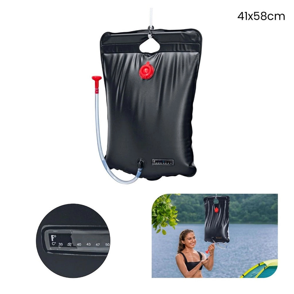 Trade Shop - Doccia Portatile A Sacca Doccia Solare Per Campeggio Giardino Outdoor 20 Litri 58224 -