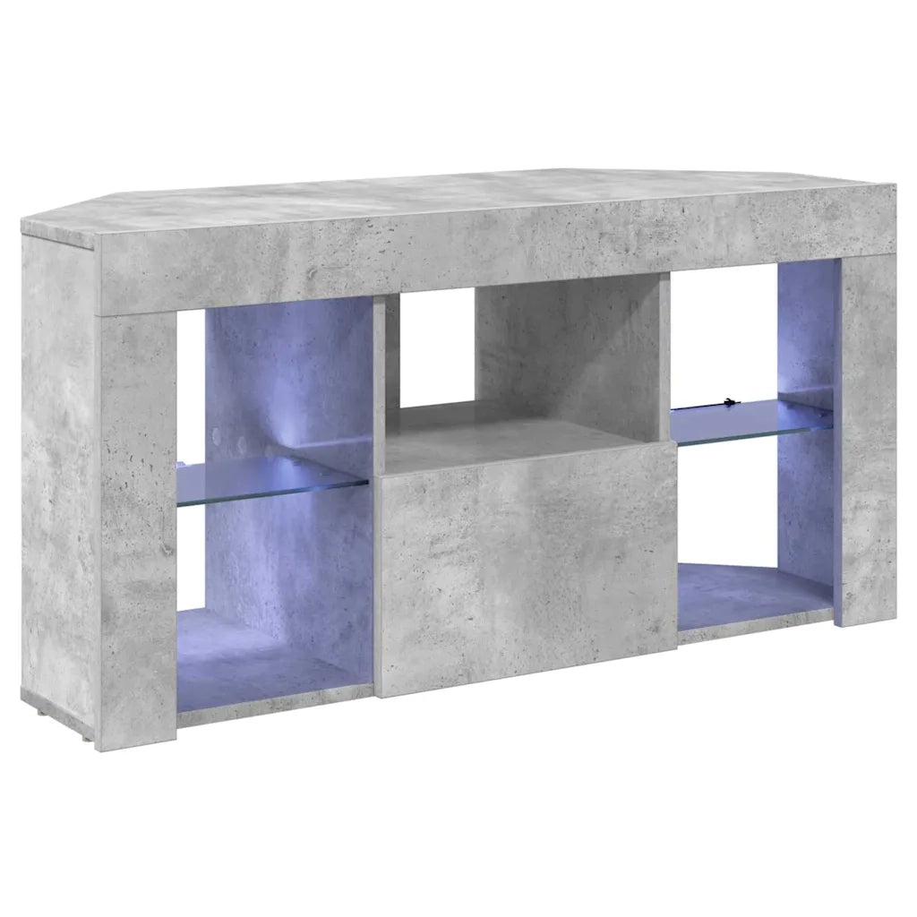 Mobile TV LED Angolare Grigio cemento 100 x 40 x 50 cm 889798