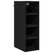 Mobiletto a parete moderno con ripiano ampio spazio contenitivo 20 x 29,5 x 60 cm legno composito nero 02_0052467