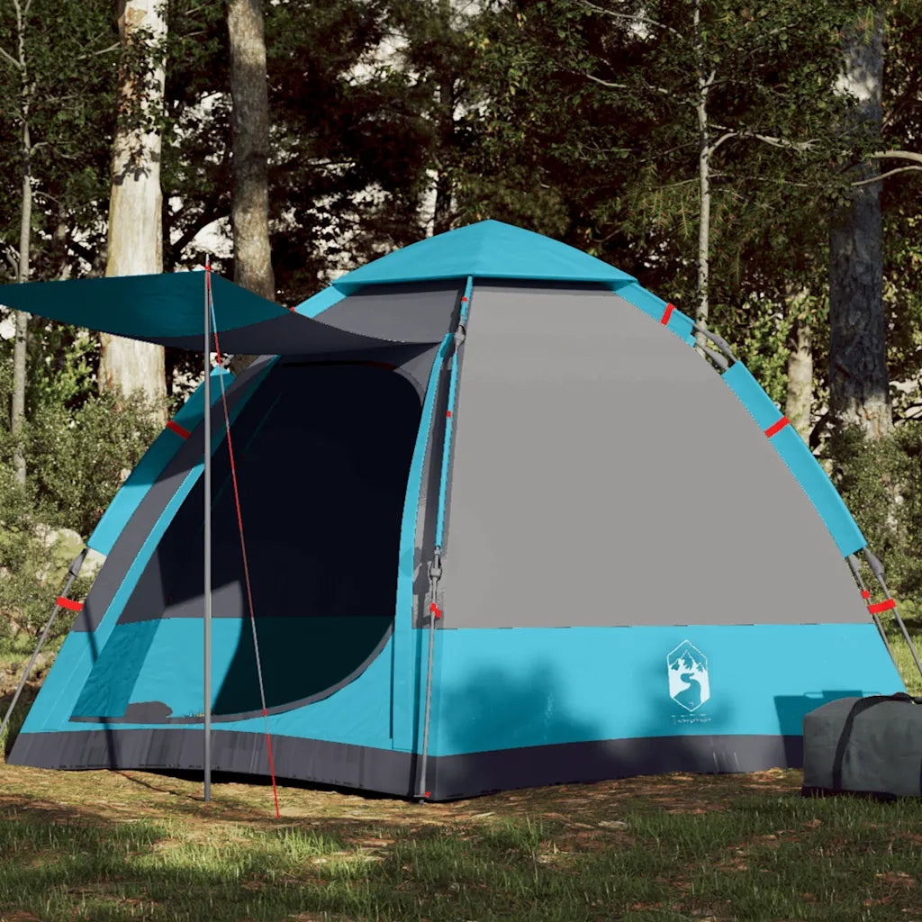 Tenda da Campeggio Cabina 4 Persone Blu a Rilascio Rapido 4005336