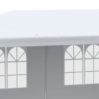 Tendone da Giardino Pieghevole per Feste ed Eventi con Pannelli Rimovibili, 5.83x2.95 m, Bianco