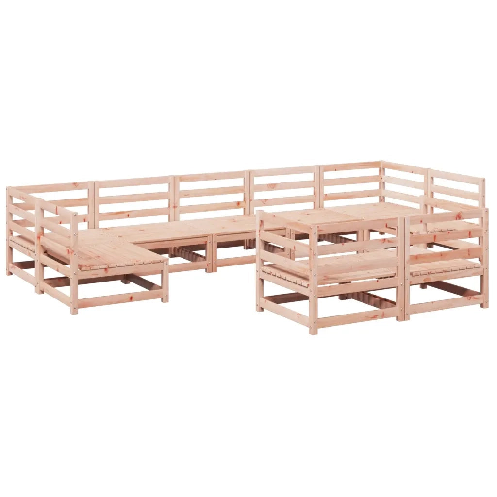 vidaXL Set Divani da Giardino 9 pz in Legno Massello Abete Douglas