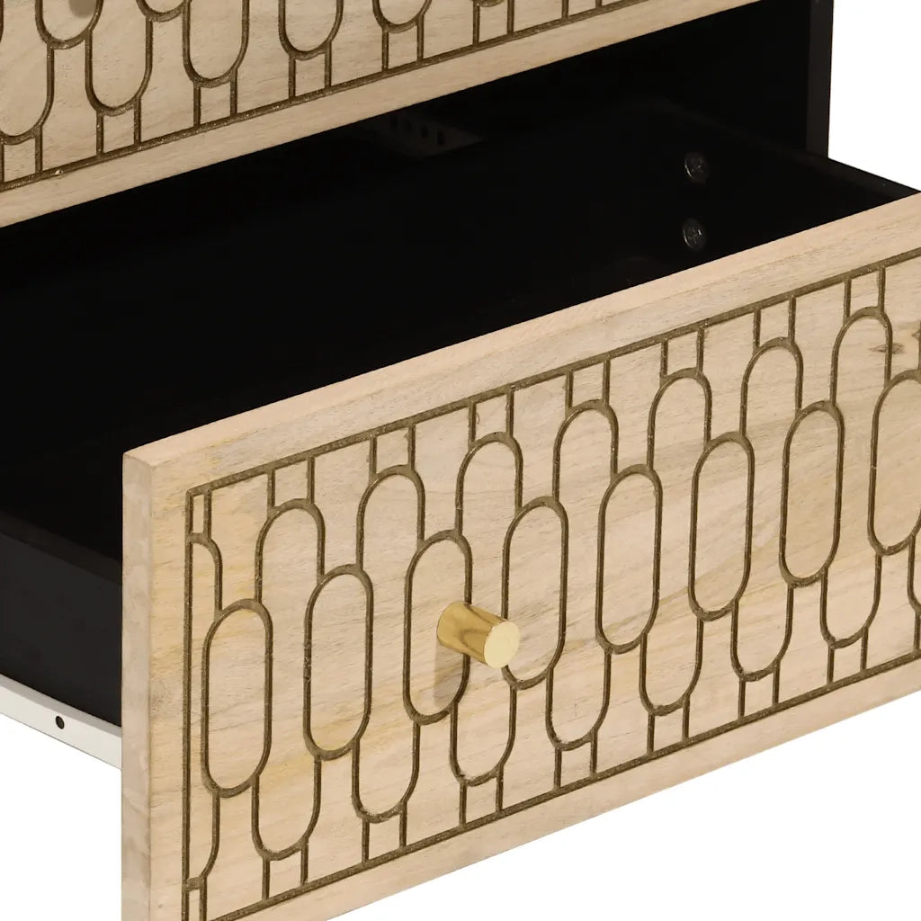 Credenza 60x33x75 cm in Legno Massello di Mango 358251