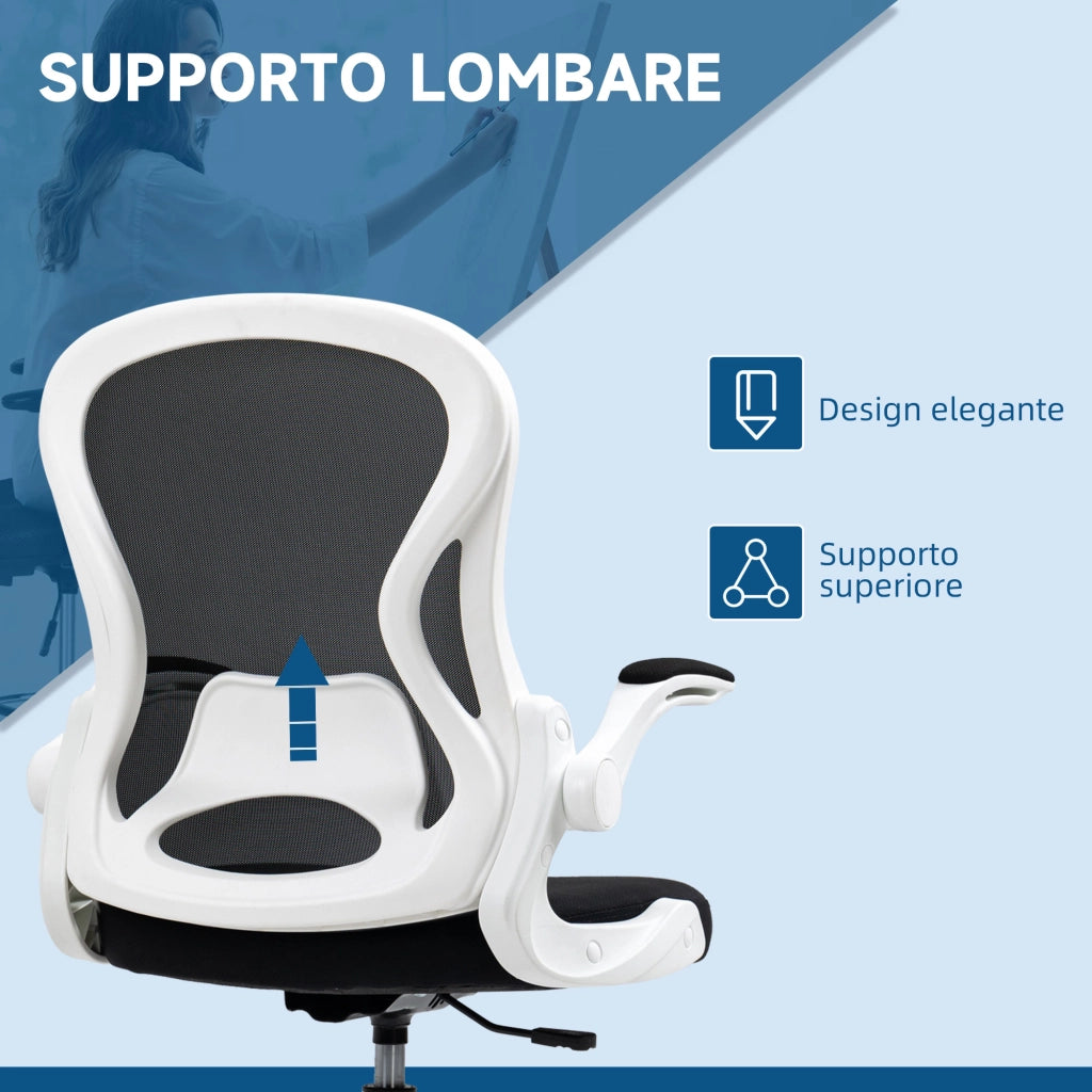 Sedia da Ufficio Ergonomica ¨C Zephmum ¨C Tessuto Grigio 59x65x110-130 cm