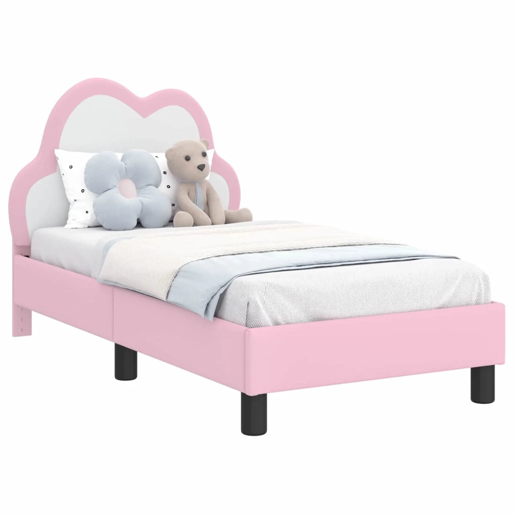 Struttura letto per bambini con testata Rosa 70 x 140 cm PU 42011169