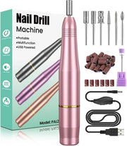 Boor elettrico professionale per manicure e pedicure, 20000 giri/min, stuzzicadenti portatili per acrilici e gel.
