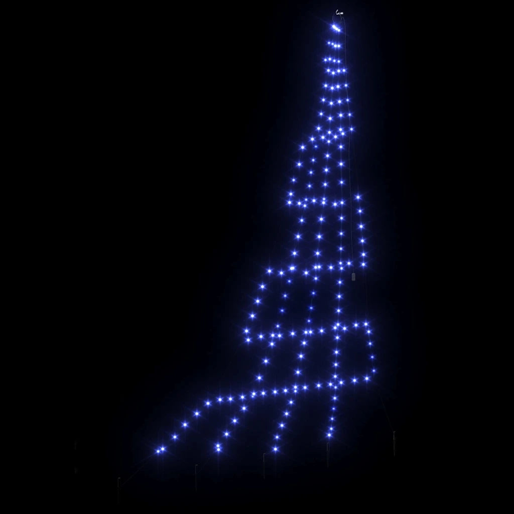 Albero di Natale LED con picchetti per il terreno Blu 306 cm 42018744
