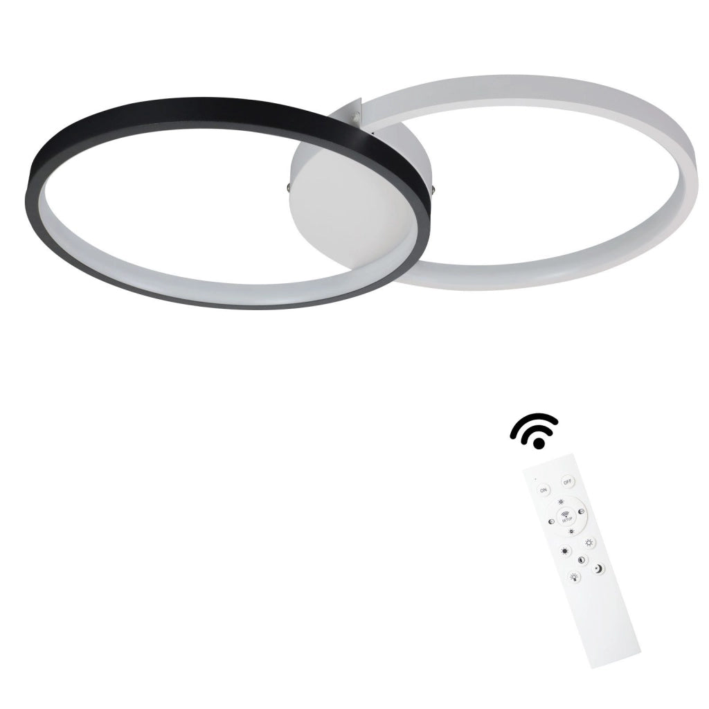 ZMH Lampada da soffitto plafoniera LED moderna bianco nero per camera letto