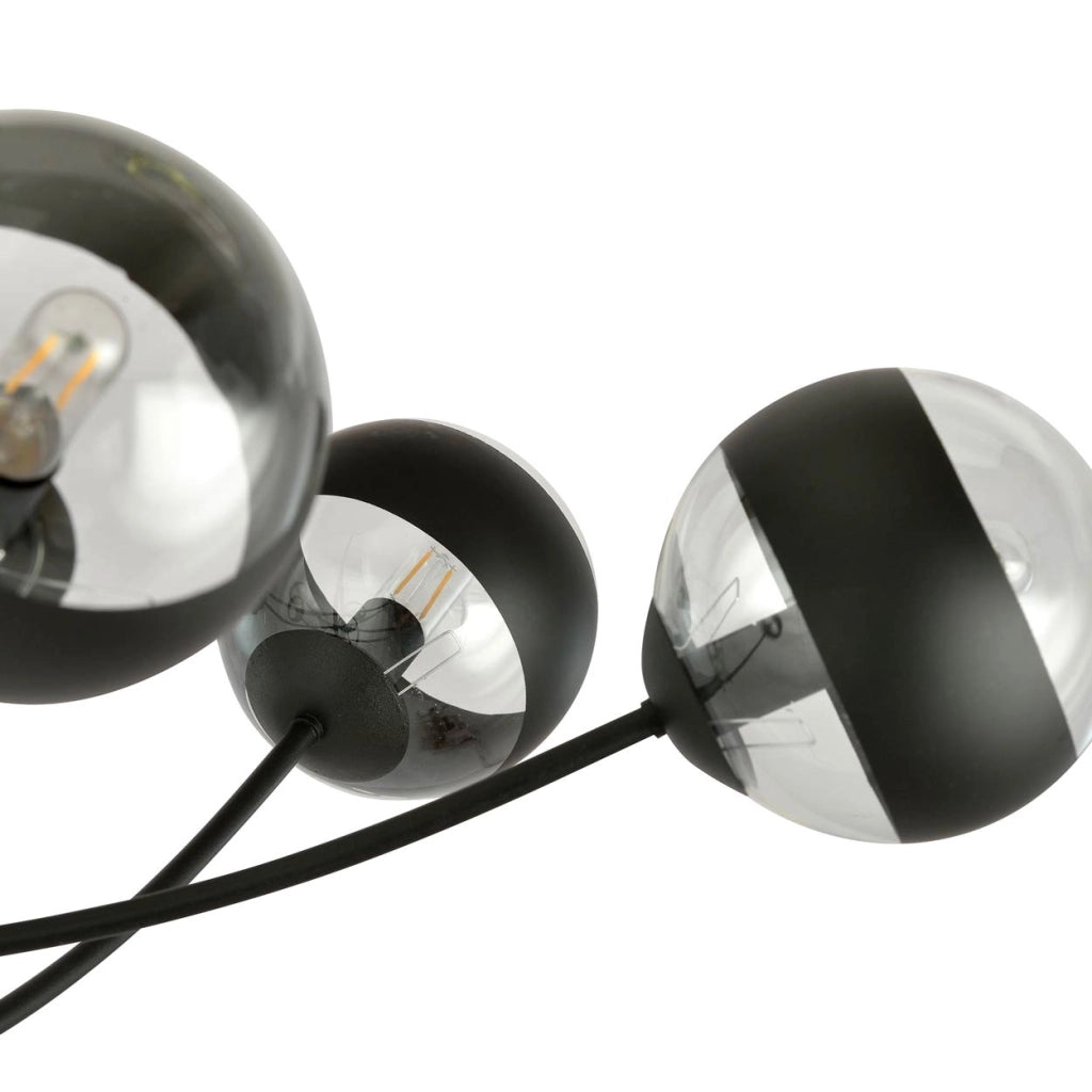 Lampadario Emibig Hunter 6xE14 nero/vetro trasparente