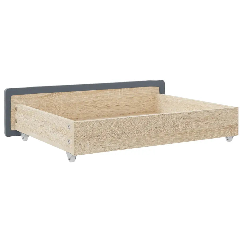 Cassetti da Letto 2 pz Grigio Scuro Legno Multistrato e Velluto CFW2259026