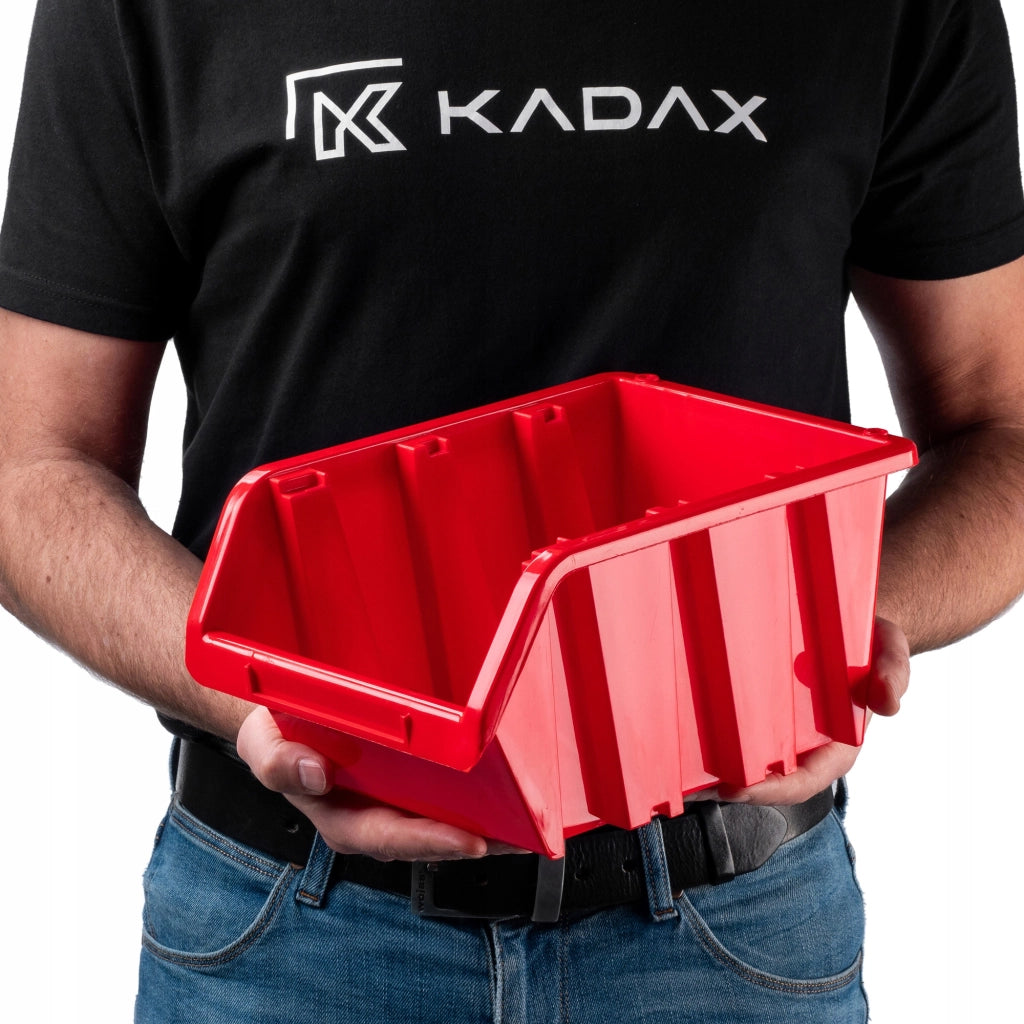 Vassoio organizer da officina KADAX in plastica, dimensioni 290x200x150 mm.