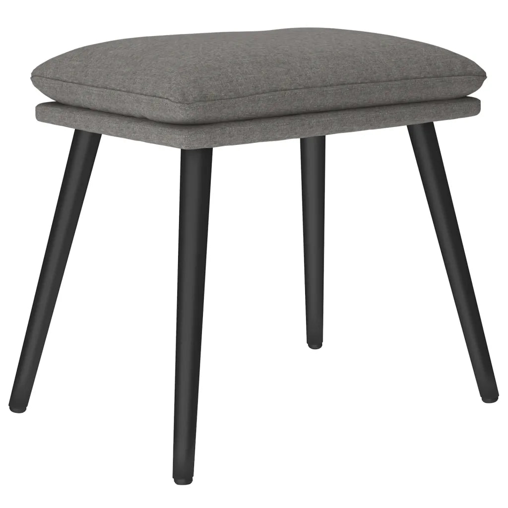 Poltrona Relax con Poggiapiedi Grigio Chiaro in Tessuto cod mxl 24482