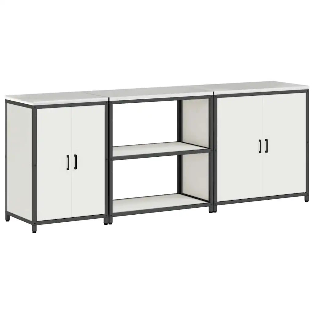 Set di Stoccaggio per Cucina Altro 3 pcs Bianco Acciaio