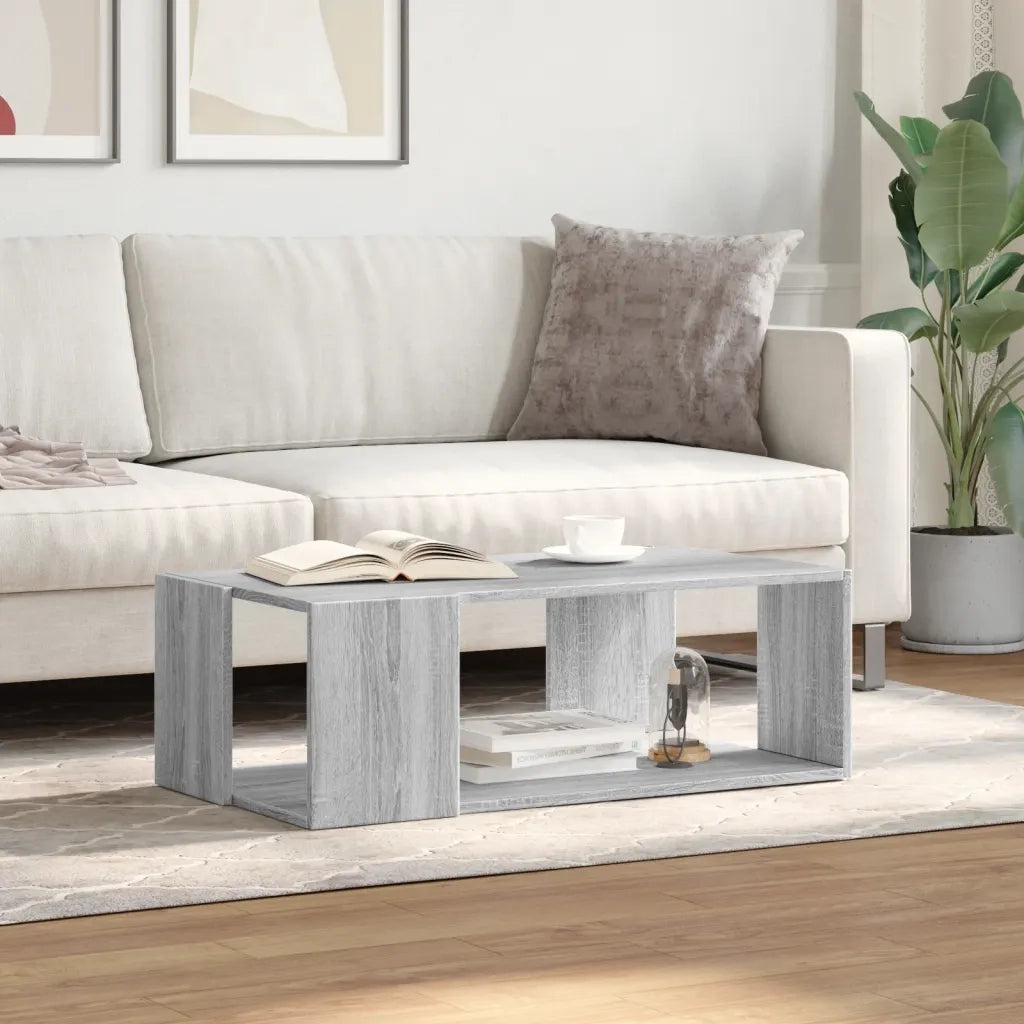 Tavolino Salotto Grigio Sonoma 89,5x48x30 cm Legno Multistrato 848155