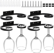 Wenglaio da Parete 17x97 cm - Sostegno Vino in Metallo - Deposito di Vetro sotto la Cucina - Bar da Cucina