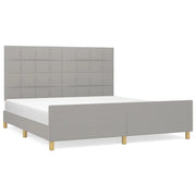 Letto matrimoniale | Letto per adulti | Giroletto senza Materasso Grigio Chiaro 160x200 cm Tessuto