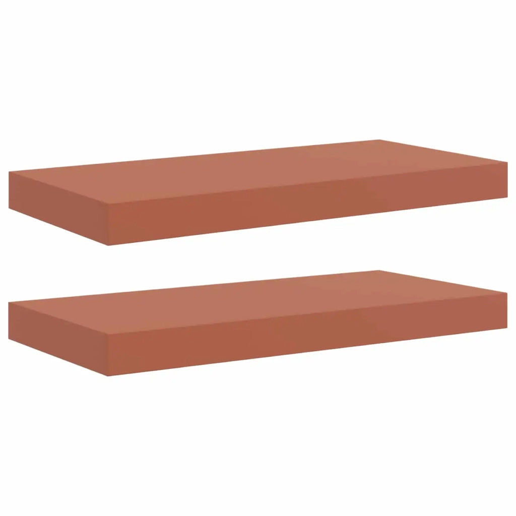 Scaffale da parete 2 pcs Rosso 50 x 23 x 4 cm Legno multistrato 42019924
