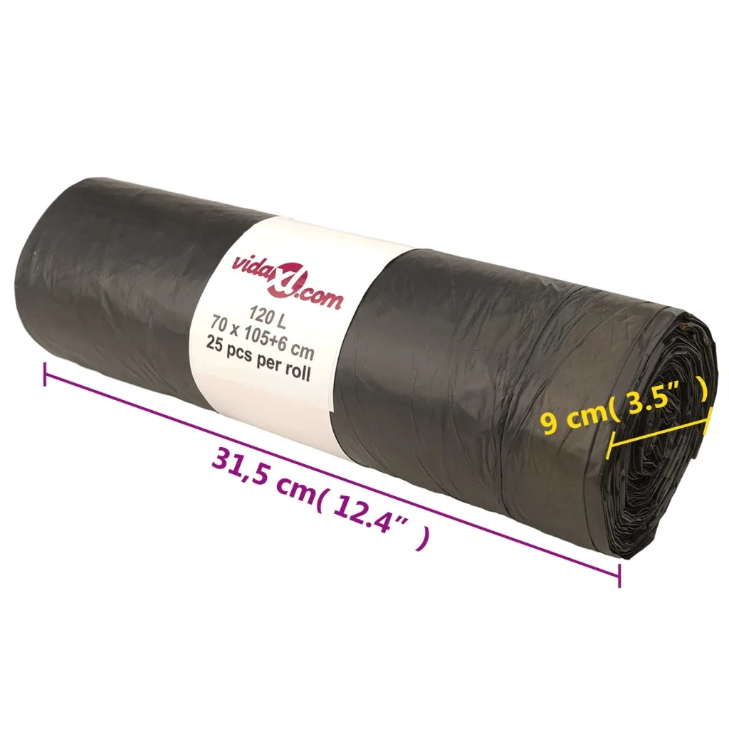 Sacchetti per Cestini con Coulisse 250 pz Neri 120 L CFW2732397