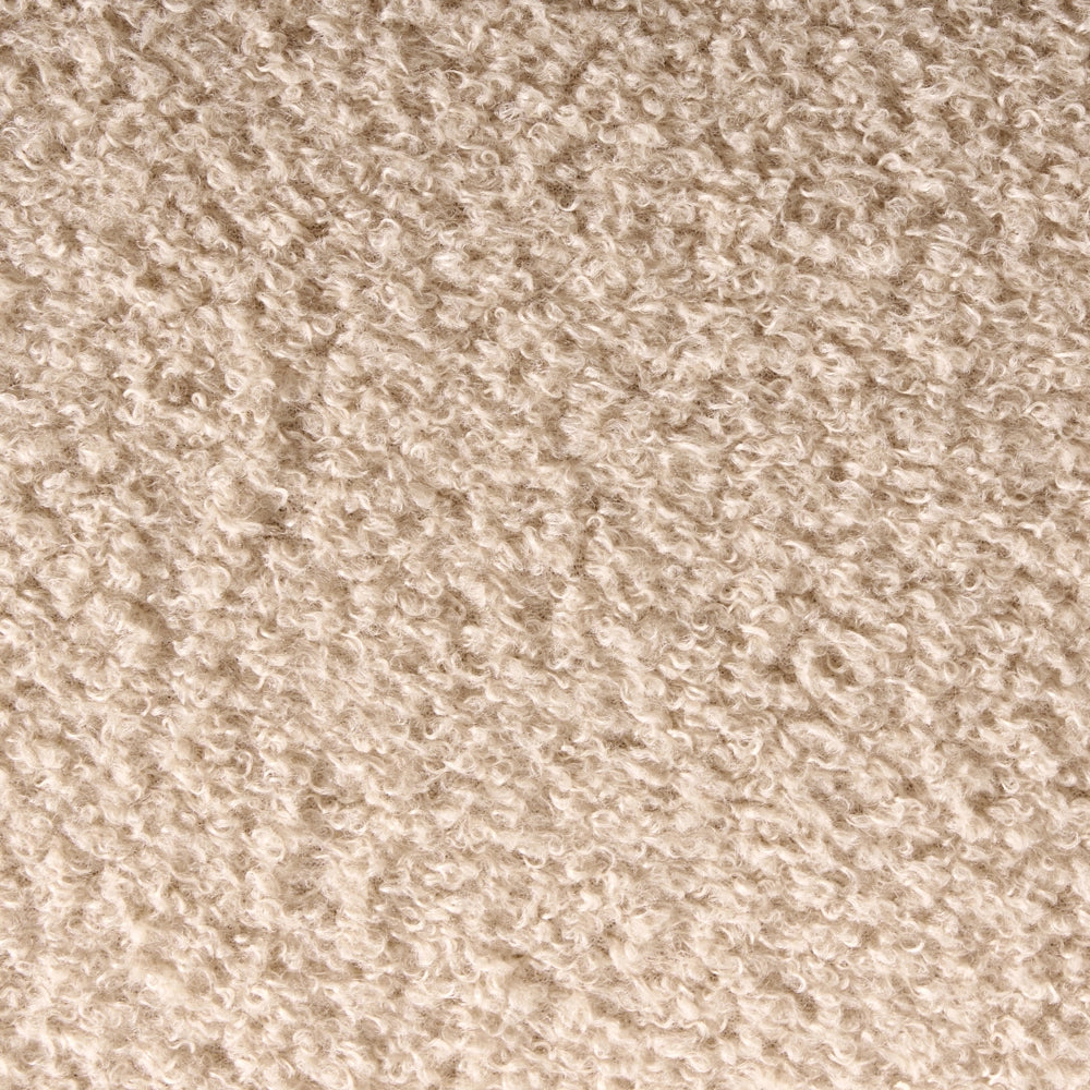 Pouf Beige Boucle a forma di trifoglio Accessorio Soggiorno Camera da letto Accogliente
