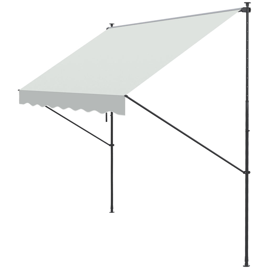 Toldo Retrattile Manuale per Balcone ¨C zephmum ¨C 300x175x210-310 cm Colore Crema