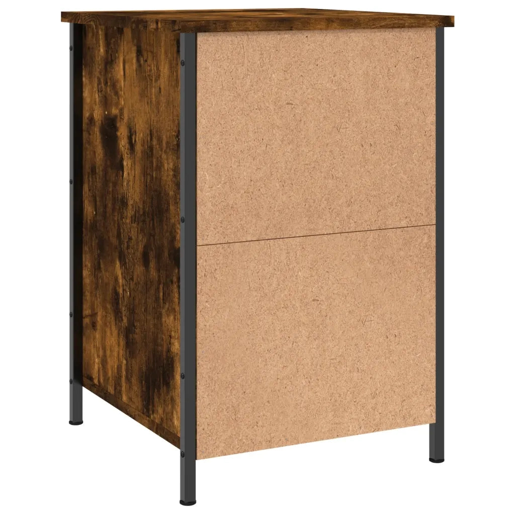 Comodino-Tavolino da notte Rovere Fumo 40x42x60 cm Legno Multistrato 325304