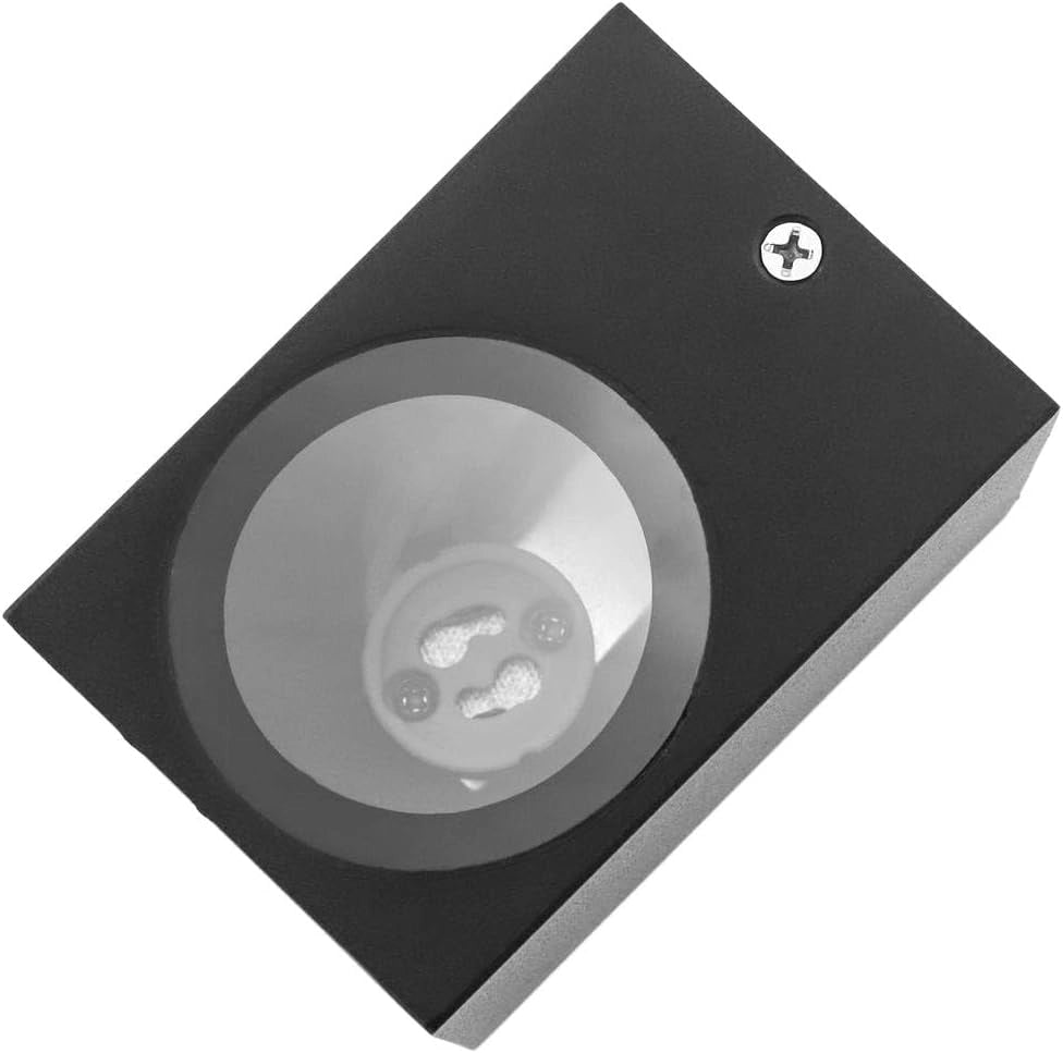 Applique da esterno ip65 lampada faretto a parete giardino moderno gu10 Cubo Grigio