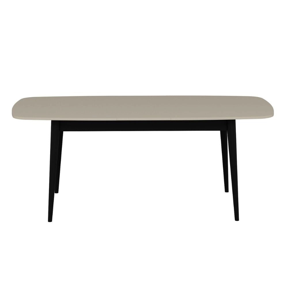 Tavolo allungabile Prime top cashmere e gambe nere 160x90x77H