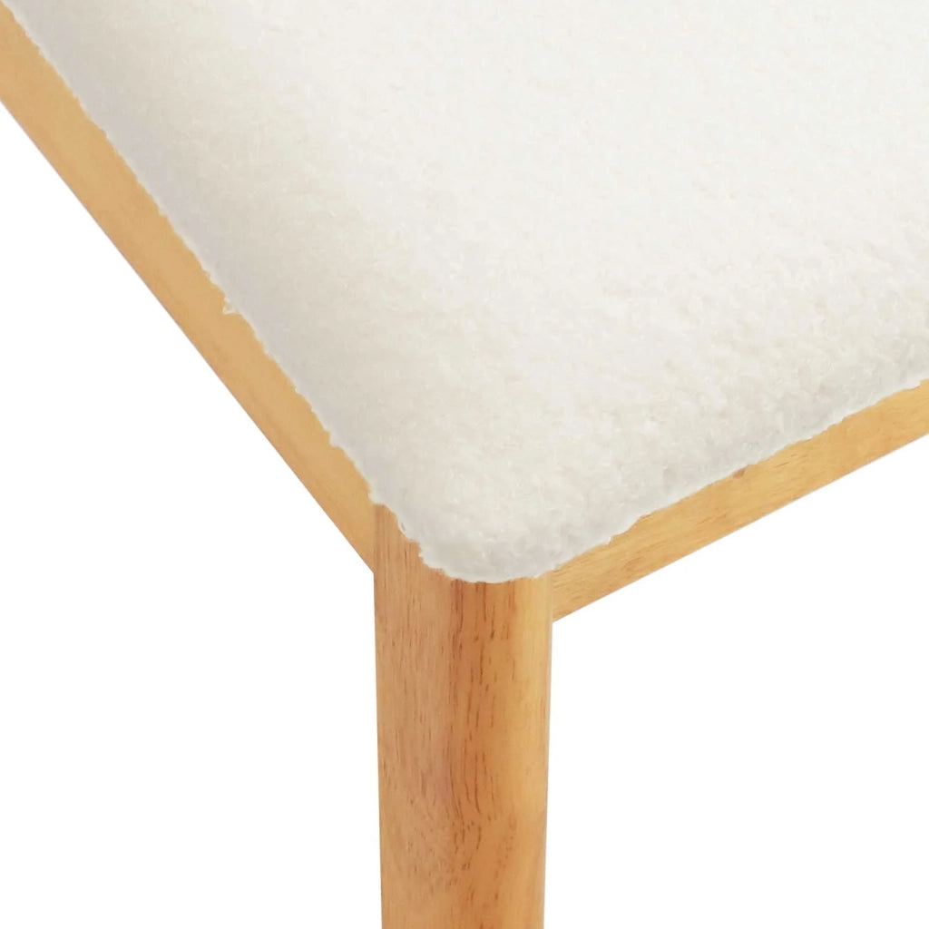 Sedia da pranzo 2 pcs Naturale e Bianco