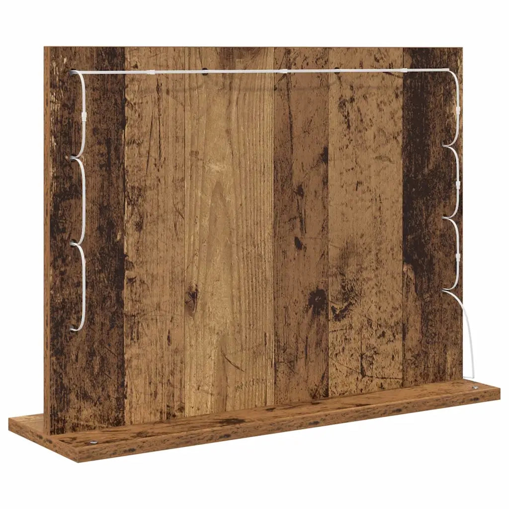 Specchio da Vanità Rettangolare Legno vecchio 60 x 45 x 18 cm 868315
