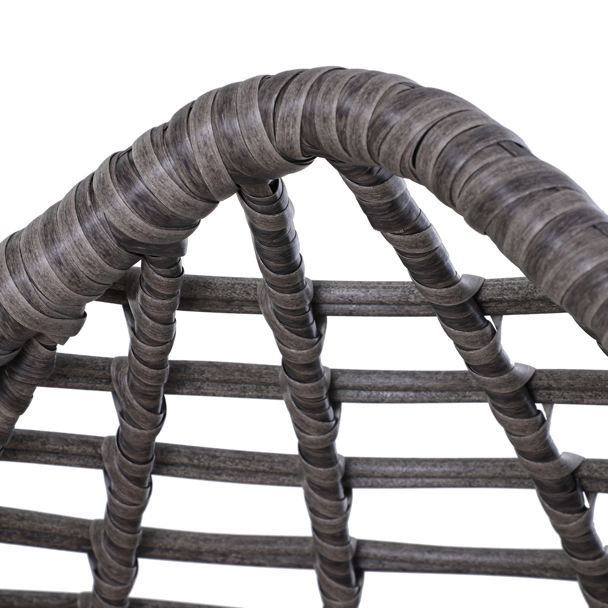 Poltrona da Giardino in Vimini 101x89x156 cm con Cuscino  Beige