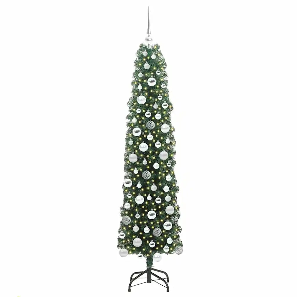 Albero di Natale artificiale con 300 LED Verde 180 cm 3394948