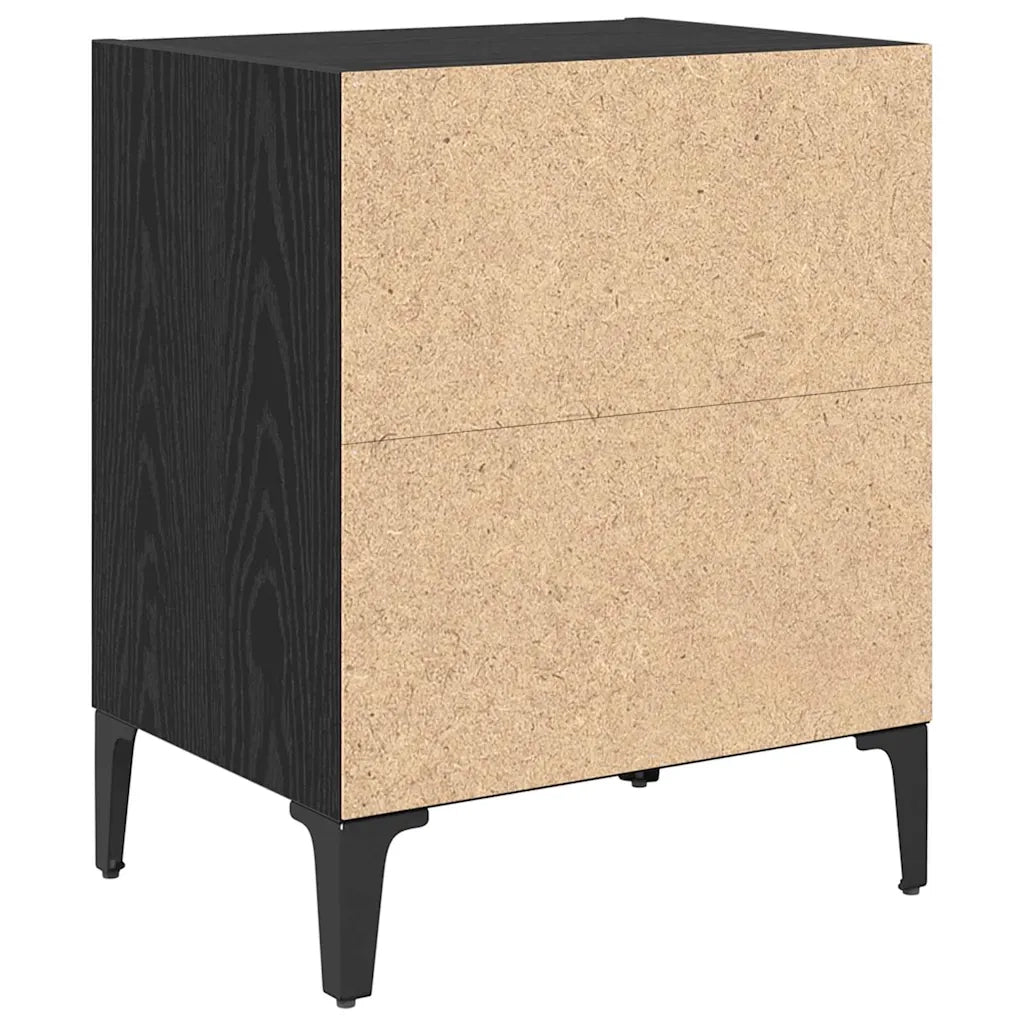 Armadio da Notte Rovere Nero 40 x 30 x 50 cm 875102