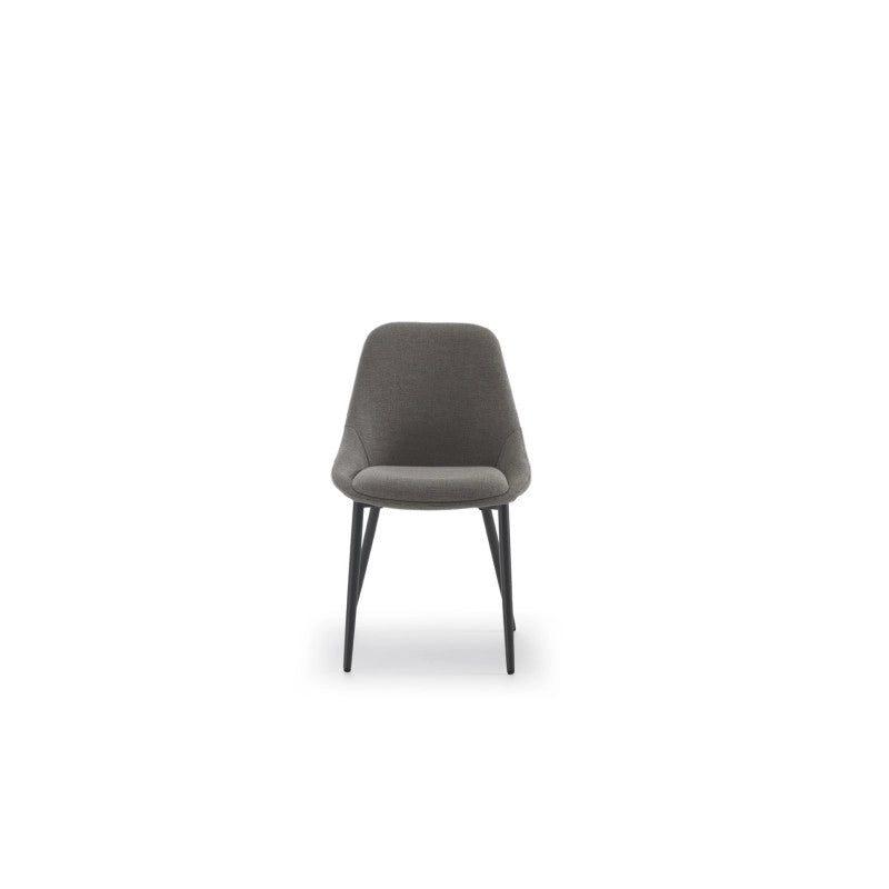 Sedia in tessuto easy-clean Gambe in metallo verniciato Kira 51cm X 59cm H 85cm Stones