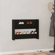 Mobile per scarpe-Scarpiera Rovere Nero 85 x 18 x 90 cm Legno multistrato