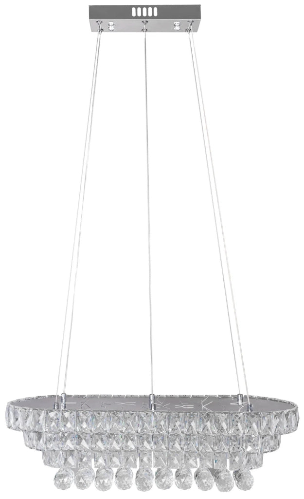 Lampada Da Soffitto Cristallo Led 102w Telecomando App417-cp
