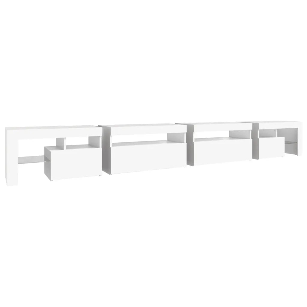Mobile Porta TV con Luci LED Bianco 290x36,5x40 cm 3152802
