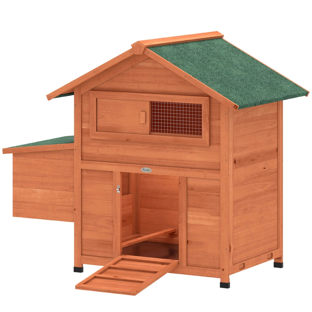 Pollaio in Legno con Nido ¨C zephmum ¨C Arancione 120x80x100
