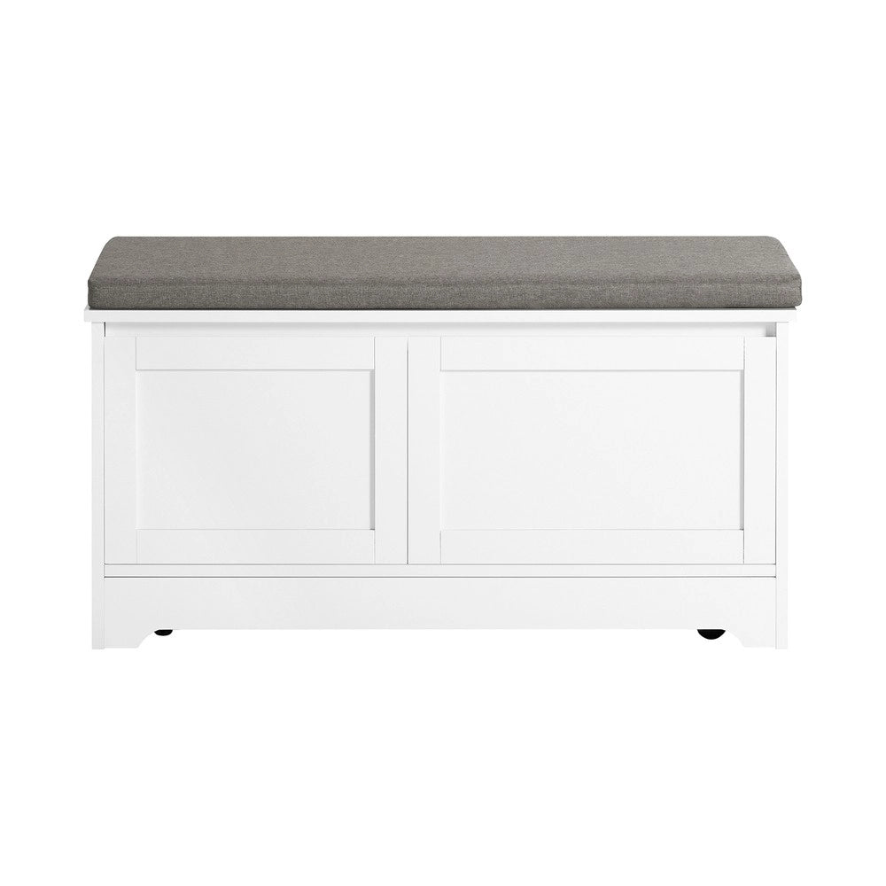 SoBuy Cuccia per gatti con ciotola per gatti in acciaio Inossidabile Panca con seduta Casetta per gatti Bianco 90x36x44cm FSR136-W