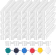 Set di contenitori per vernice 200 pezzi - Mini contenitori vuoti per vernice - Design 6 in 1 - Attività artistiche - Leggeri e portatili - 3 ml di compartimenti - Striscia di vernice