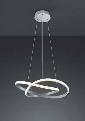 Lampada a Sospensione da Interno a LED in Metallo Nickel Opaco