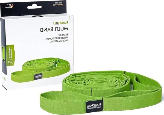 Cintura di allungamento - training per la mobilità e l'equilibrio - cintura di fitness flessibile con anelli - cintura per esercizi ginnici adatta alla pelle - ideale per yoga - Made in Germany