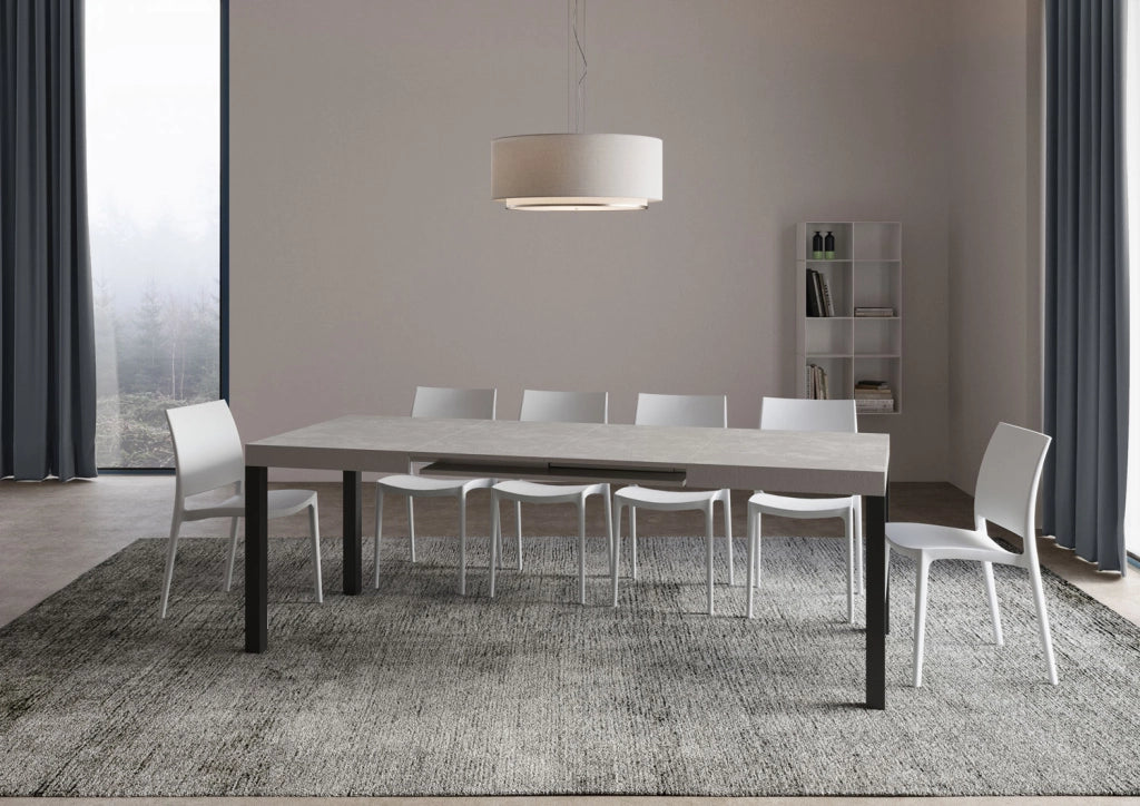Tavolo Allungabile 120/380x90 cm Everyday Cashmere Gambe Antracite