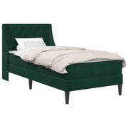 Letto singolo | Letto per adulti | Struttura letto con materasso Verde Scuro 80 x 200 cm Velluto